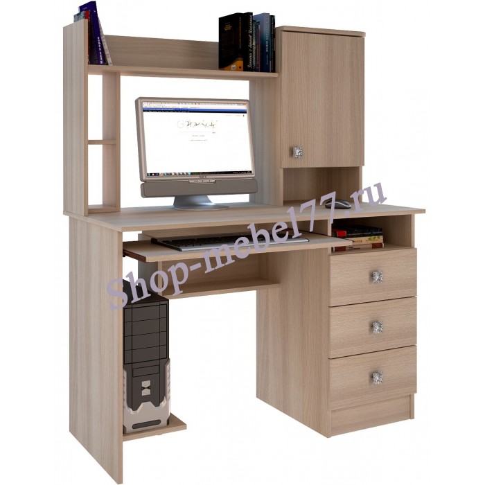 Компьютерный стол СП-3 с надстройкой и ящиками