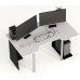 Геймерский стол СКП-6 чёрный / белый