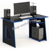 Геймерский стол СКП-4 чёрный с синим
