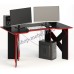 Геймерский стол СКП-10 чёрный с красным