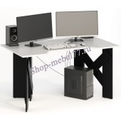 Геймерский стол СКП-10 чёрный / белый