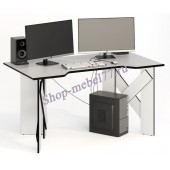 Геймерский стол СКП-10 белый с чёрным