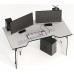 Геймерский стол СКП-10 белый с чёрным