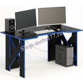 Геймерский стол СКП-2 чёрный с синим