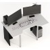 Геймерский стол СКП-5 чёрный / белый