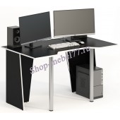 Геймерский стол СКП-5 чёрный с белым
