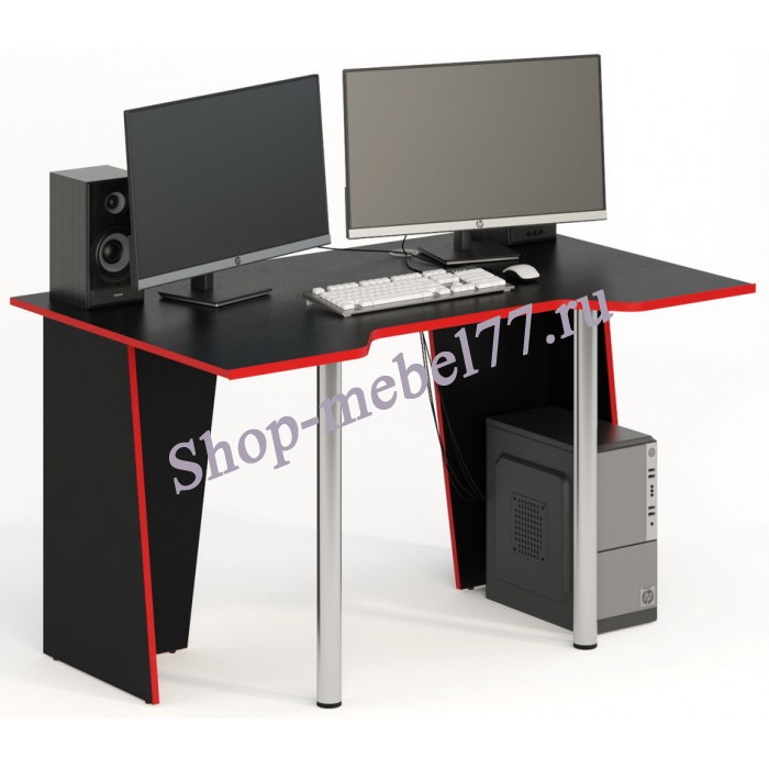 Геймерский стол СКП-5 чёрный с красным