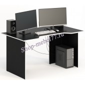 Геймерский стол СКП-7 чёрный с белым