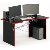 Геймерский стол СКП-7 чёрный с красным