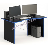 Геймерский стол СКП-8 чёрный с синим