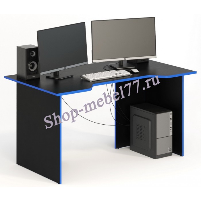 Геймерский стол СКП-8 чёрный с синим