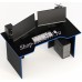 Геймерский стол СКП-7 чёрный с синим