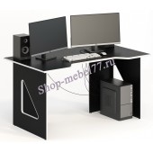 Геймерский стол СКП-8 чёрный с белым