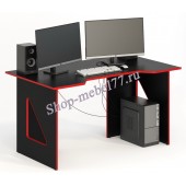 Геймерский стол СКП-8 чёрный с красным