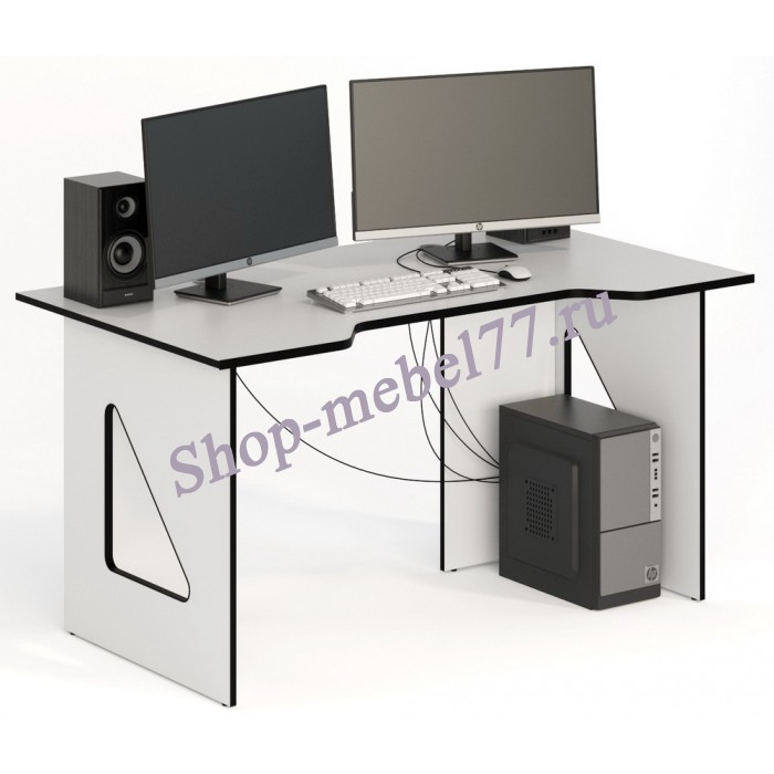 Геймерский стол СКП-8 белый с чёрным