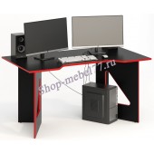 Геймерский стол СКП-9 чёрный с красным
