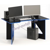 Геймерский стол СКП-9 чёрный с синим