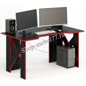 Геймерский стол СКП-2 чёрный с красным