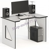Геймерский стол СКП-3 белый с чёрным